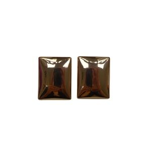 White Fox Boutique Shiny Gold Square Stud Earrings
